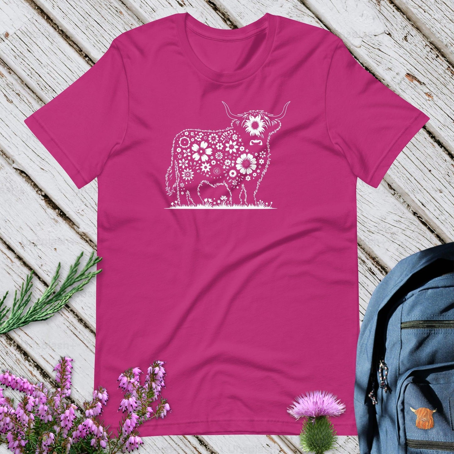 Flower Cow Unisex T-Shirt