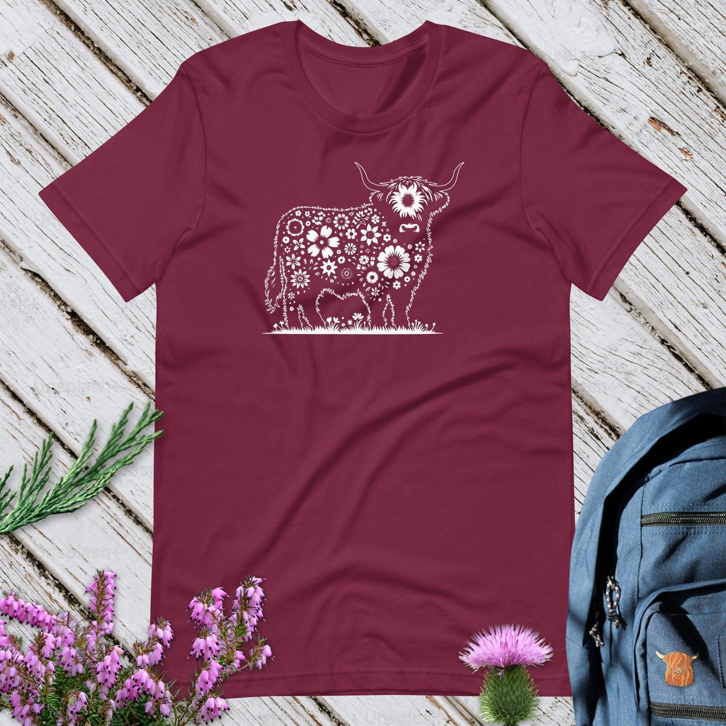 Flower Cow Unisex T-Shirt