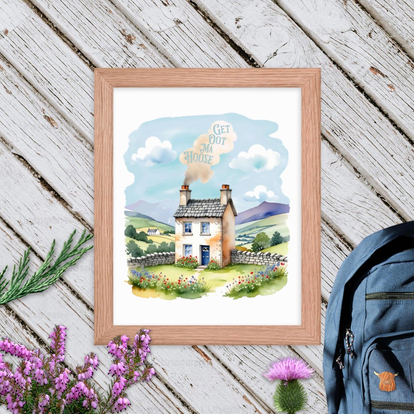 Get Oot Ma Hoose Framed poster