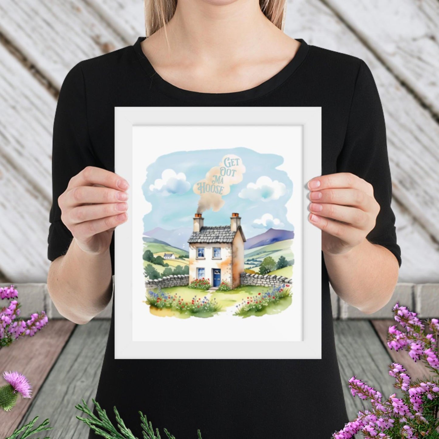 Get Oot Ma Hoose Framed poster