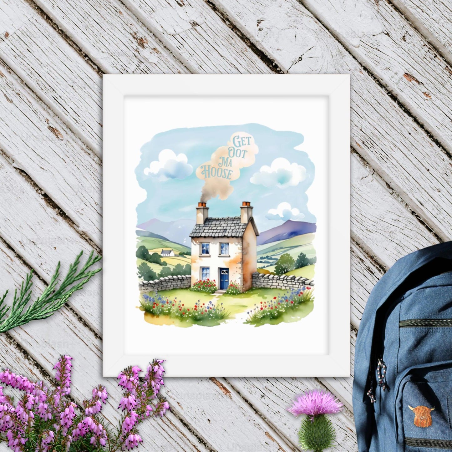 Get Oot Ma Hoose Framed poster