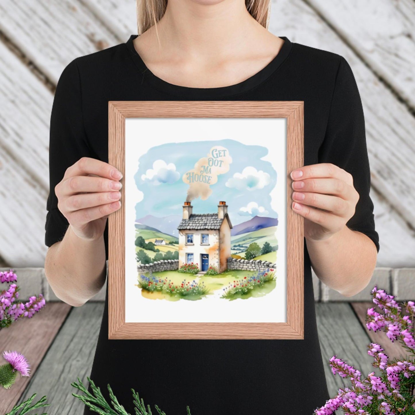 Get Oot Ma Hoose Framed poster