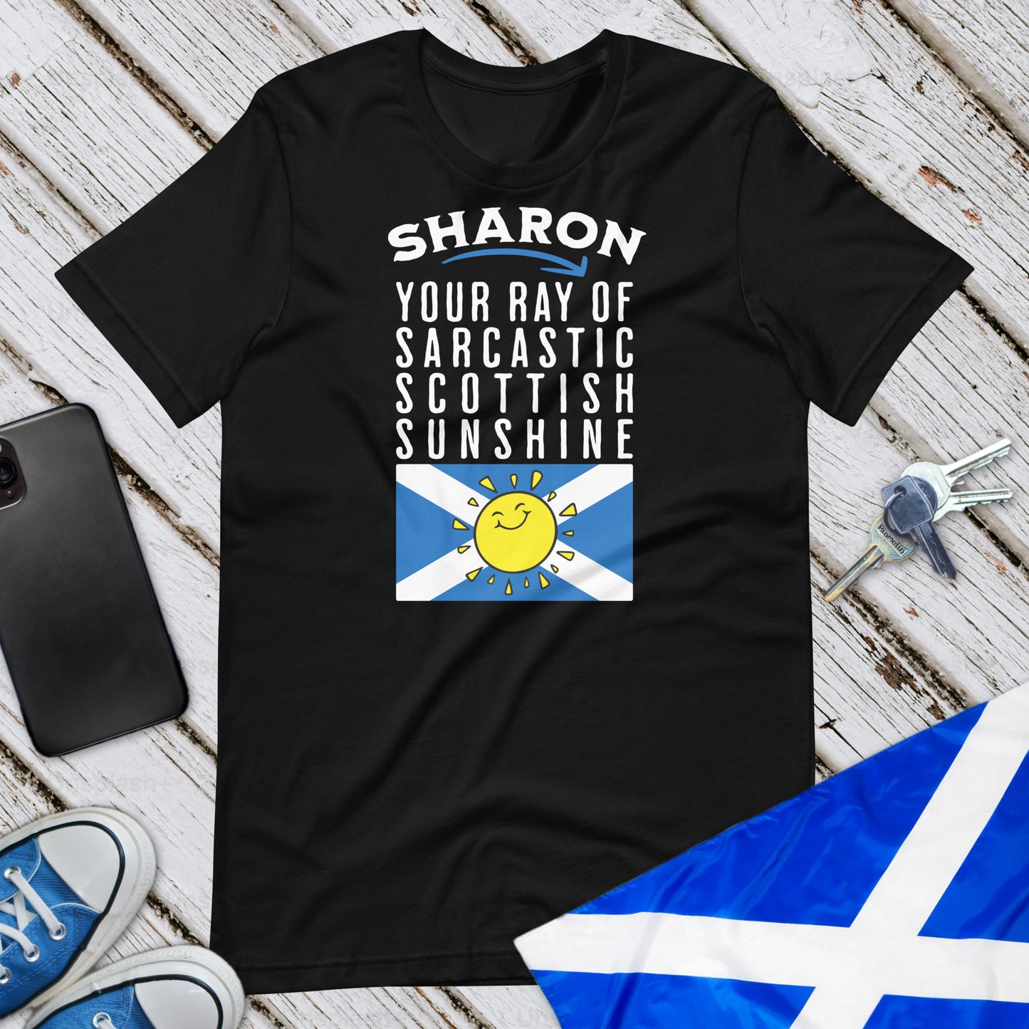 PERSONALISED! Sarcastic Scottish Sunshine Unisex T-Shirt