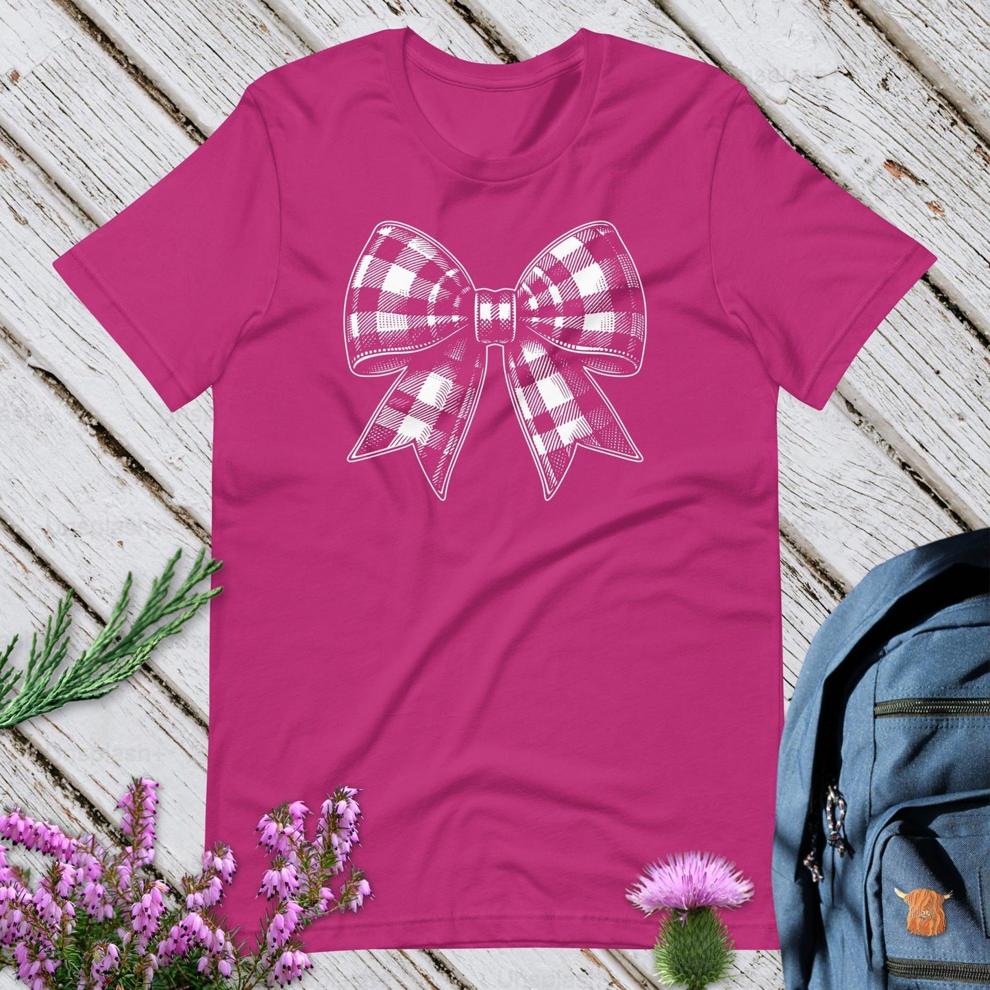 Tartan Bow Unisex T-Shirt