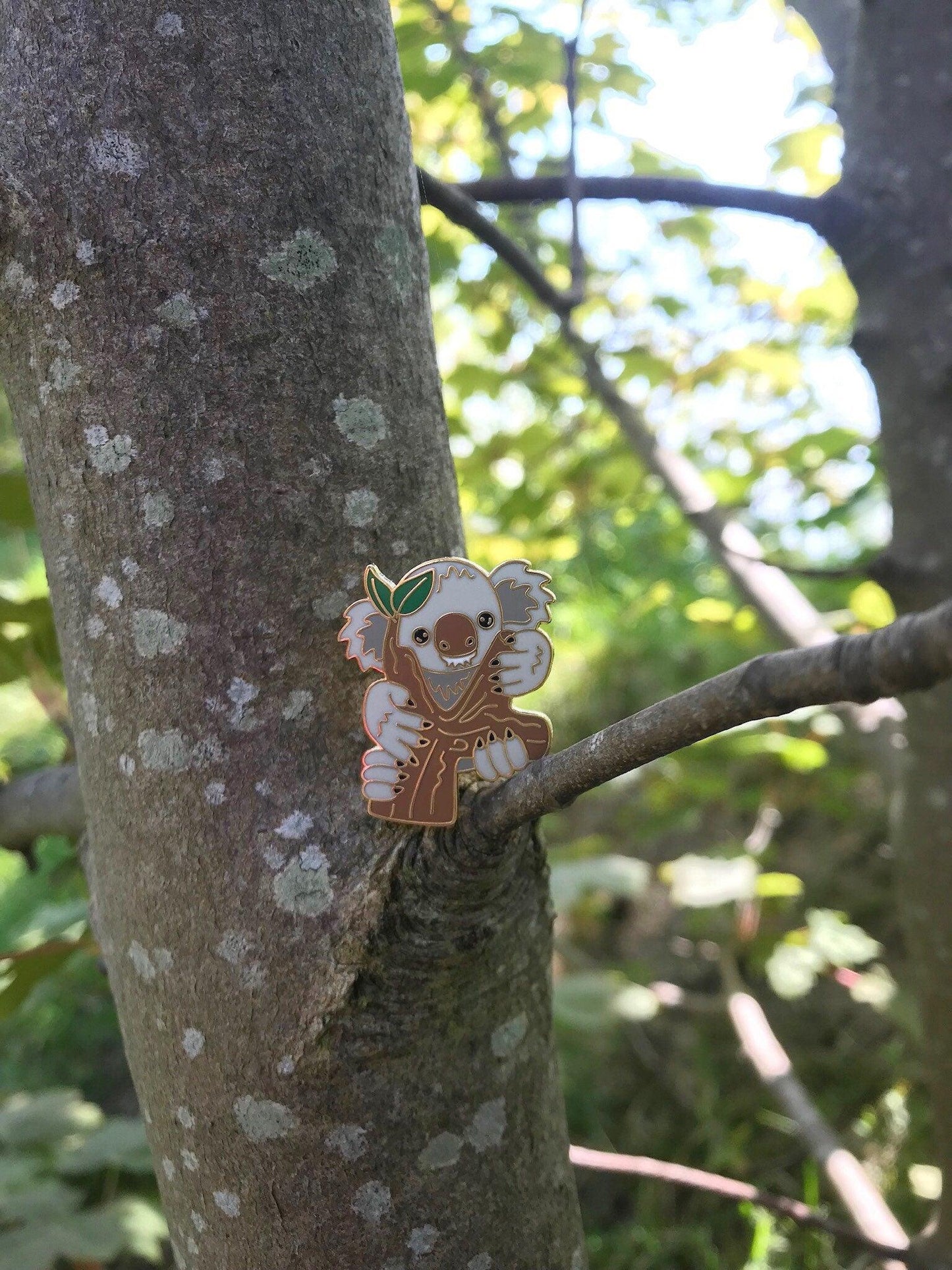 Koala hard enamel pin. Tree hugger lover.