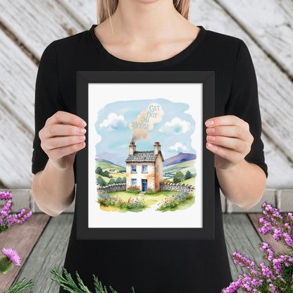 Get Oot Ma Hoose Framed poster