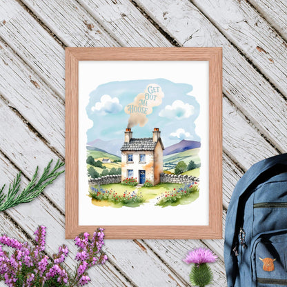 Get Oot Ma Hoose Framed poster