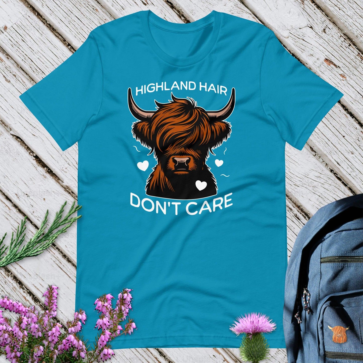 Highland Hair Don't Care Unisex T-Shirt