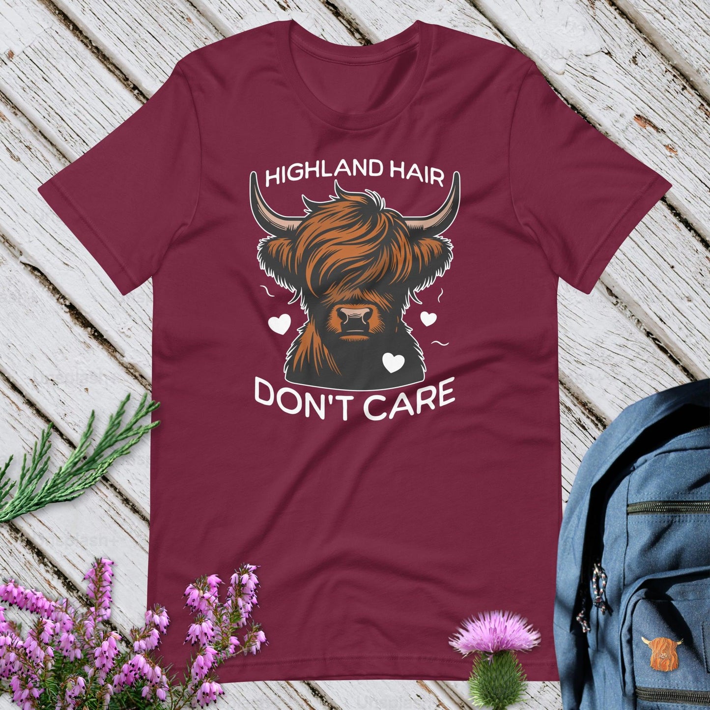 Highland Hair Don't Care Unisex T-Shirt
