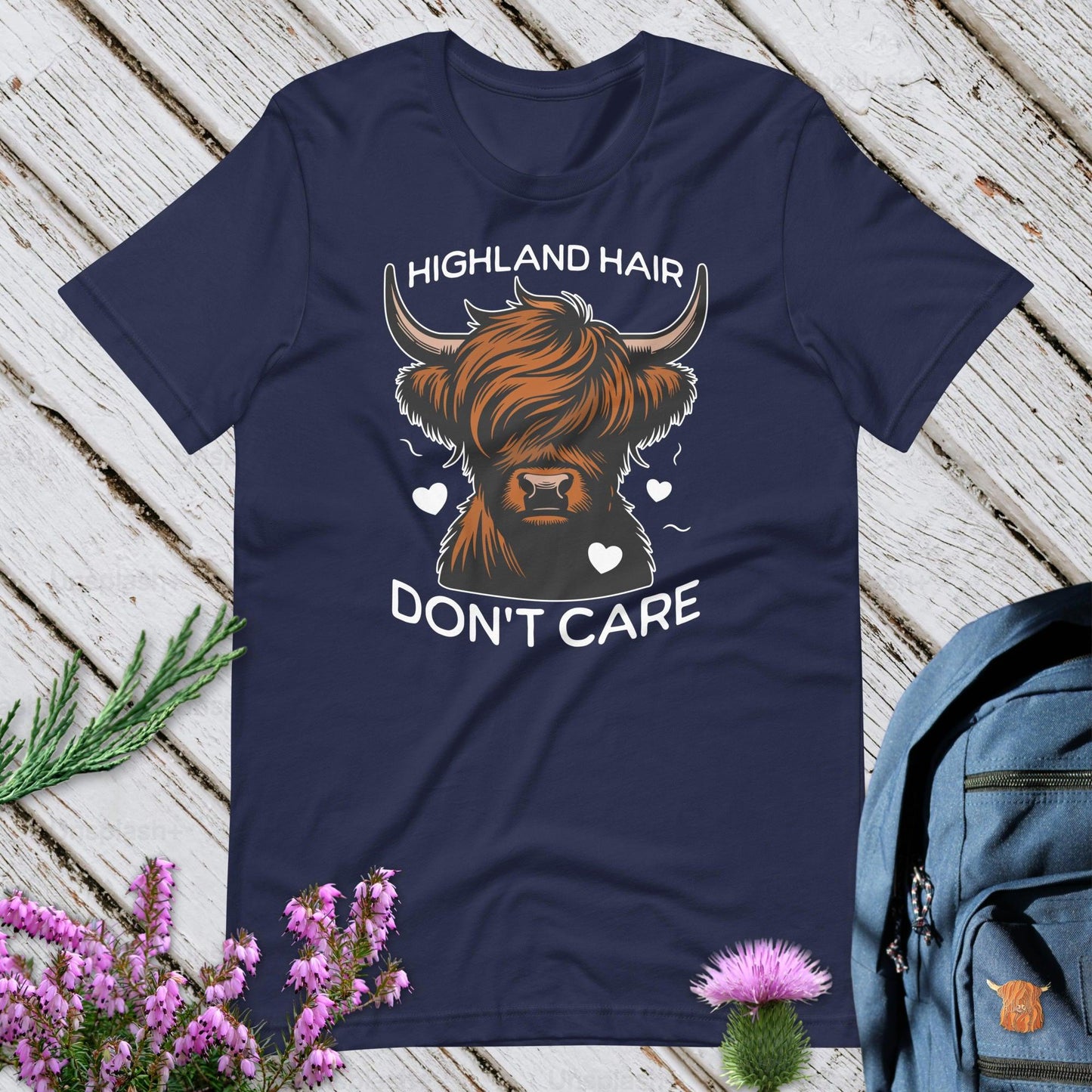 Highland Hair Don't Care Unisex T-Shirt