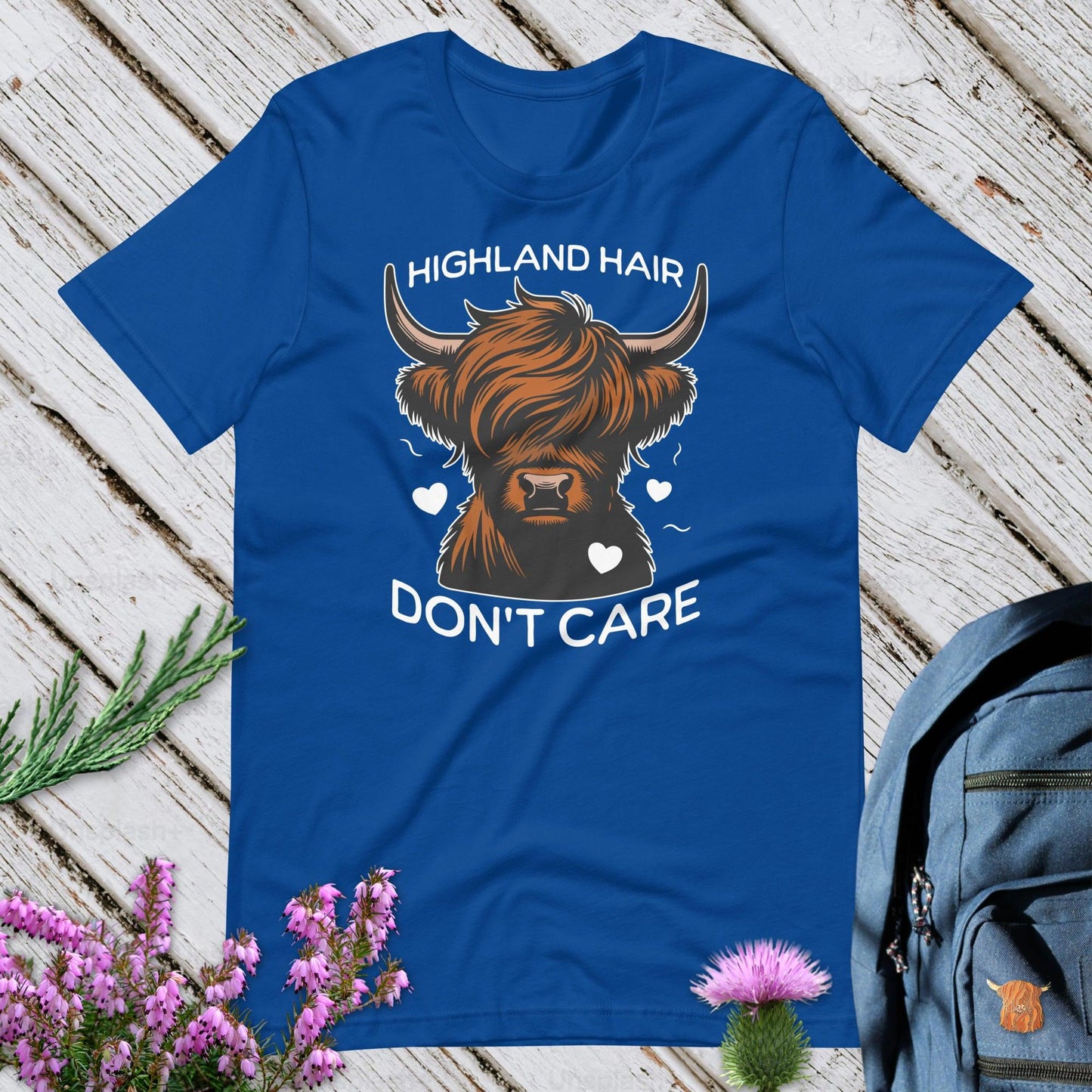 Highland Hair Don't Care Unisex T-Shirt