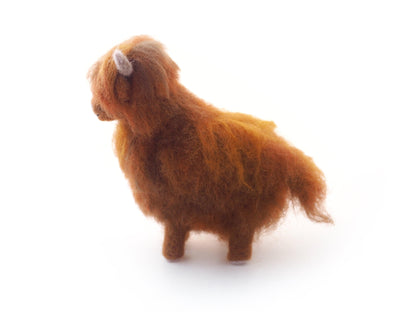 Needle Felted Highland Cow