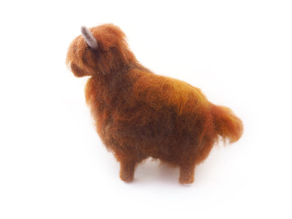 Needle Felted Hairy Coo