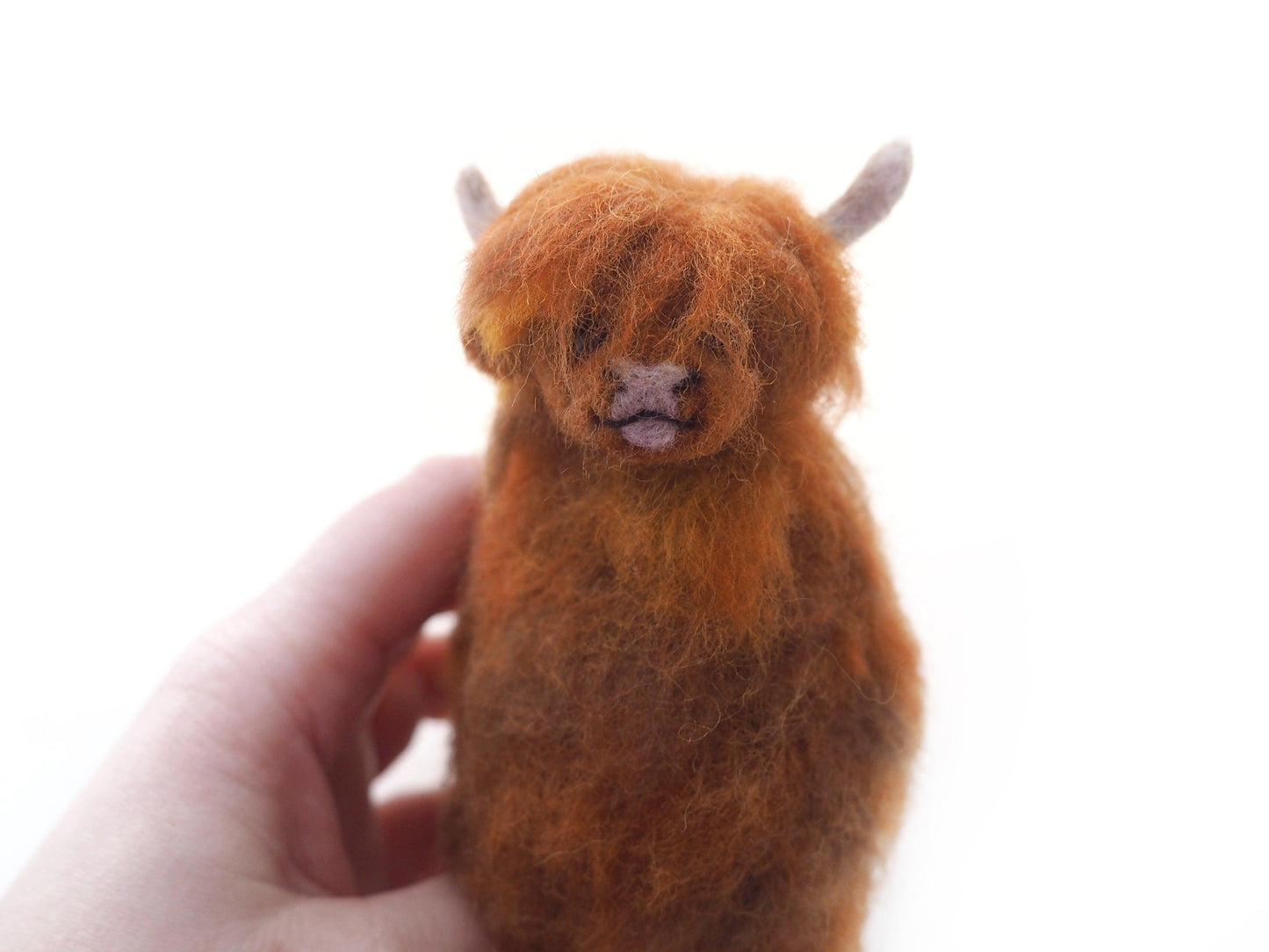 Needle Felted Hairy Coo