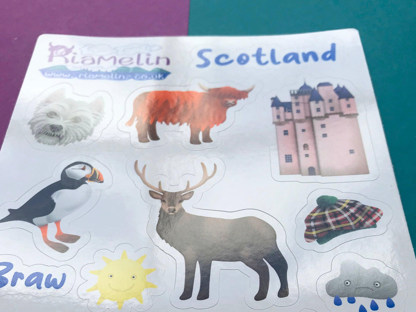 Scotland Themed Vinyl Planner Sticker Sheets