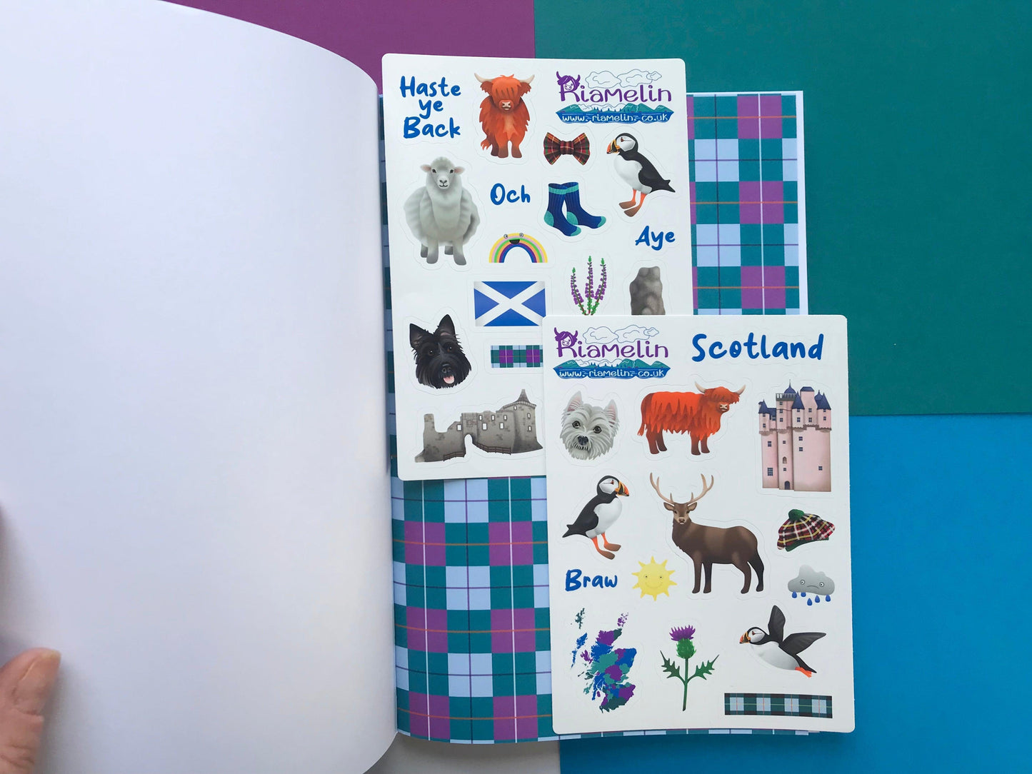 Scotland Themed Vinyl Planner Sticker Sheets