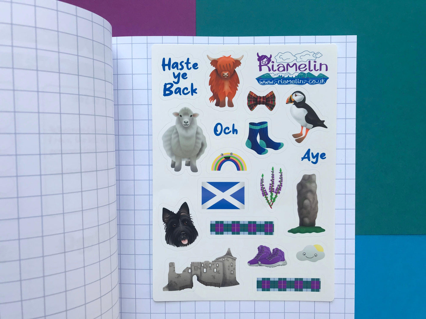 Scotland Themed Vinyl Planner Sticker Sheets