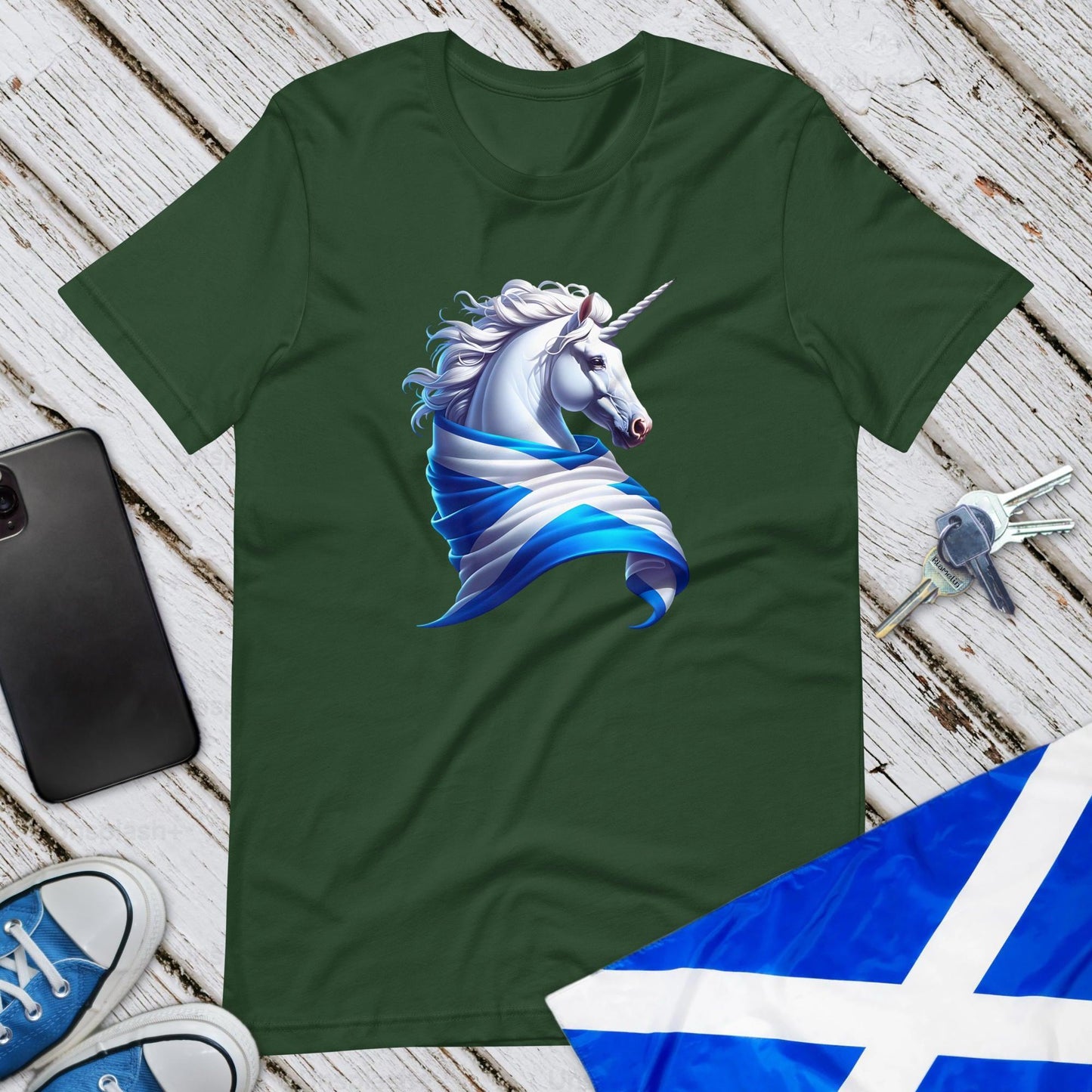 Saltire Unicorn Unisex T-Shirt