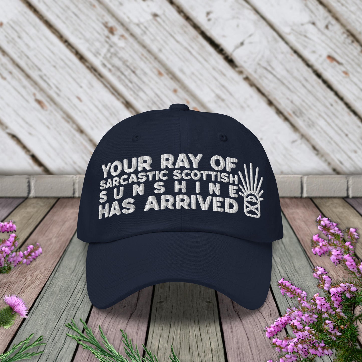 Sarcastic Scottish Sunshine Navy Blue Cap