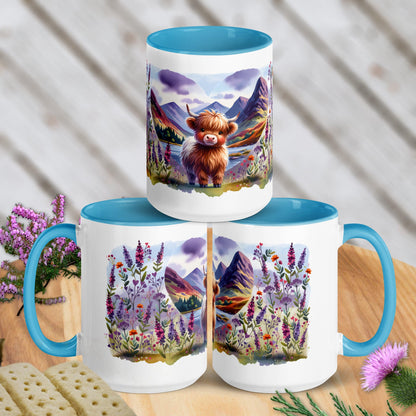 Watercolour Heart Cow Mug