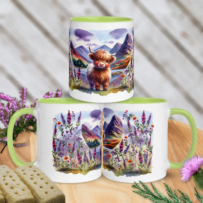 Watercolour Heart Cow Mug