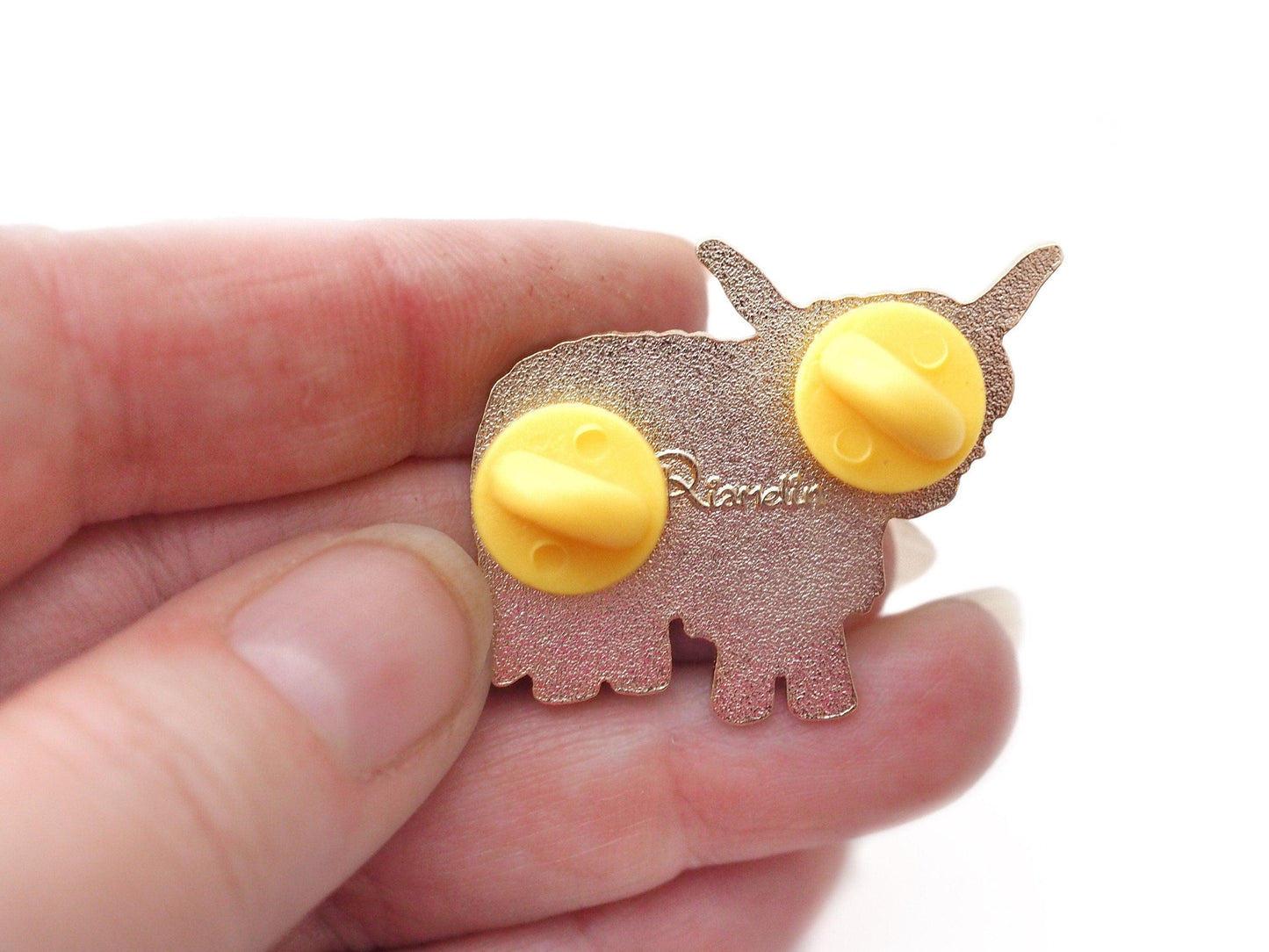Highland Cow Enamel Pin Hairy Coo Badge