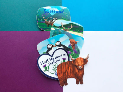 Scotland Themed vinyl Stickers
