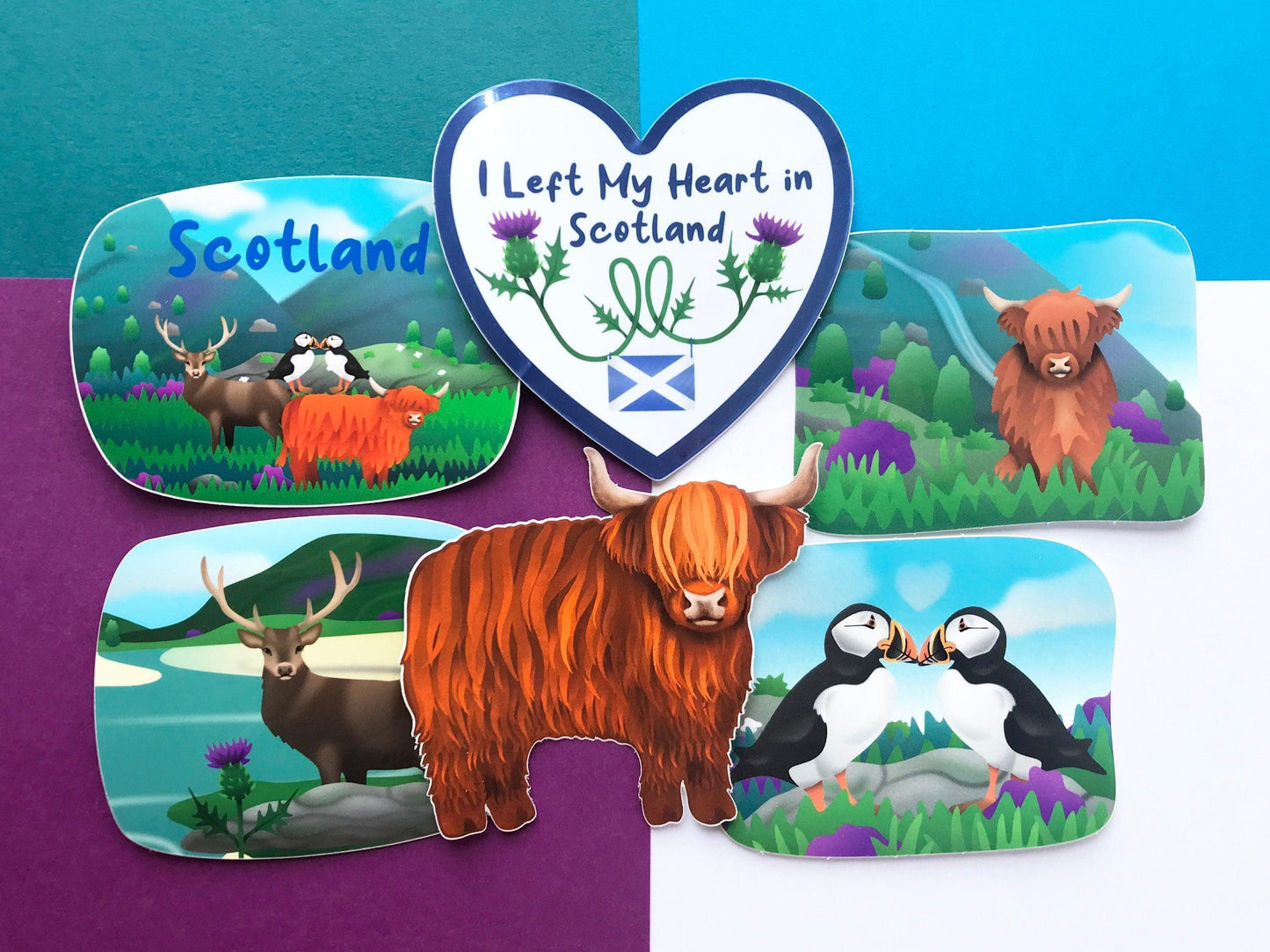 Scotland Themed vinyl Stickers