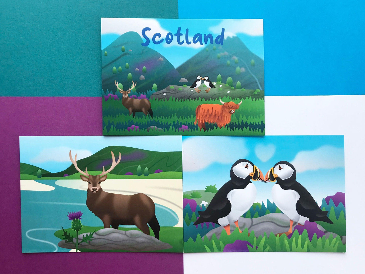 Scotland Gift Set - Bookmark, Postcards and Pen